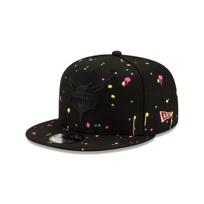 Sapca New Era Charlotte Hornets NBA Neon Splatter 9FIFTY Snapback - Negrii